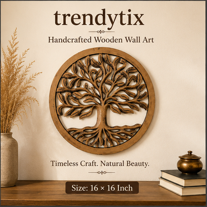 Handcrafted Trendytix Tree of Life Wooden Wall Decor – Antique Copper