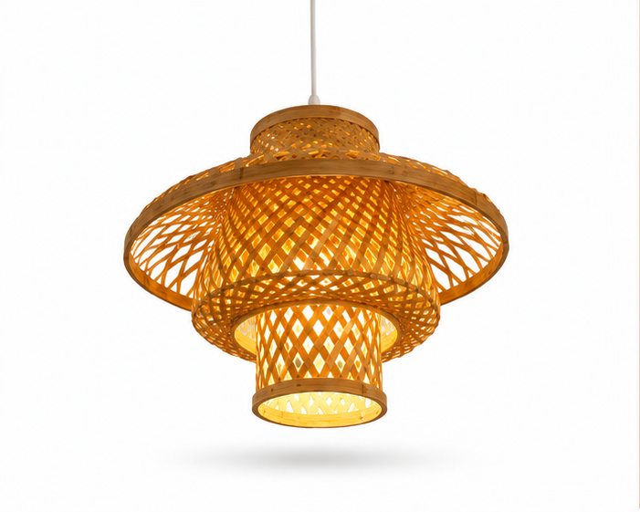Trendytix Aura Crown Handcrafted Bamboo Pendant Lamp