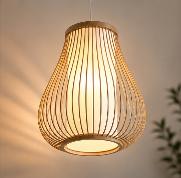 Trendytix Lumi Lantern Handcrafted Bamboo Pendant Lamp - 12 inch