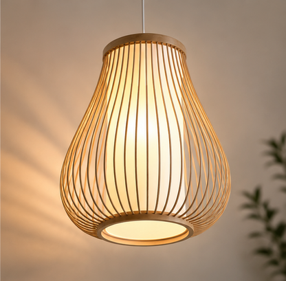 Trendytix Lumi Lantern Handcrafted Bamboo Pendant Lamp - 12 inch