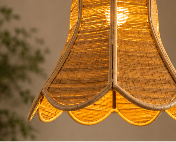 Trendytix Bloom Bell Handcrafted Bamboo Hanging Lamp
