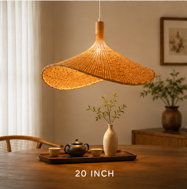 Trendytix Canopy Glow Handcrafted Natural Bamboo Pendant Lamp