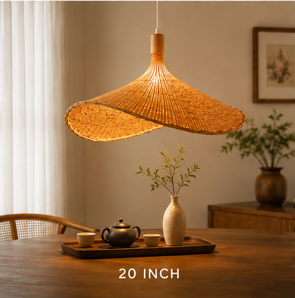 Trendytix Canopy Glow Handcrafted Natural Bamboo Pendant Lamp