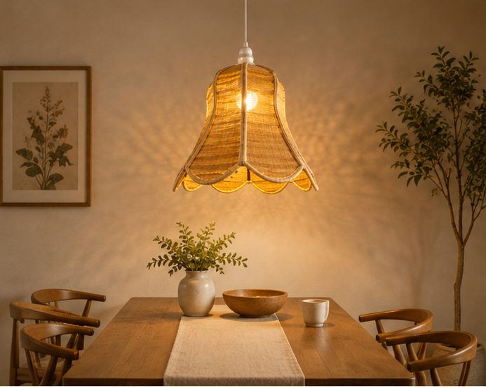 Trendytix Bloom Bell Handcrafted Bamboo Hanging Lamp