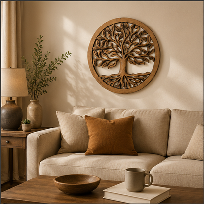 Handcrafted Trendytix Tree of Life Wooden Wall Decor – Antique Copper