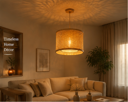 Trendytix Luma Drum Handcrafted Bamboo Pendant Lamp