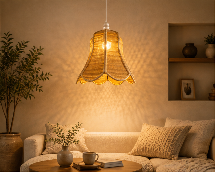 Trendytix Bloom Bell Handcrafted Bamboo Hanging Lamp