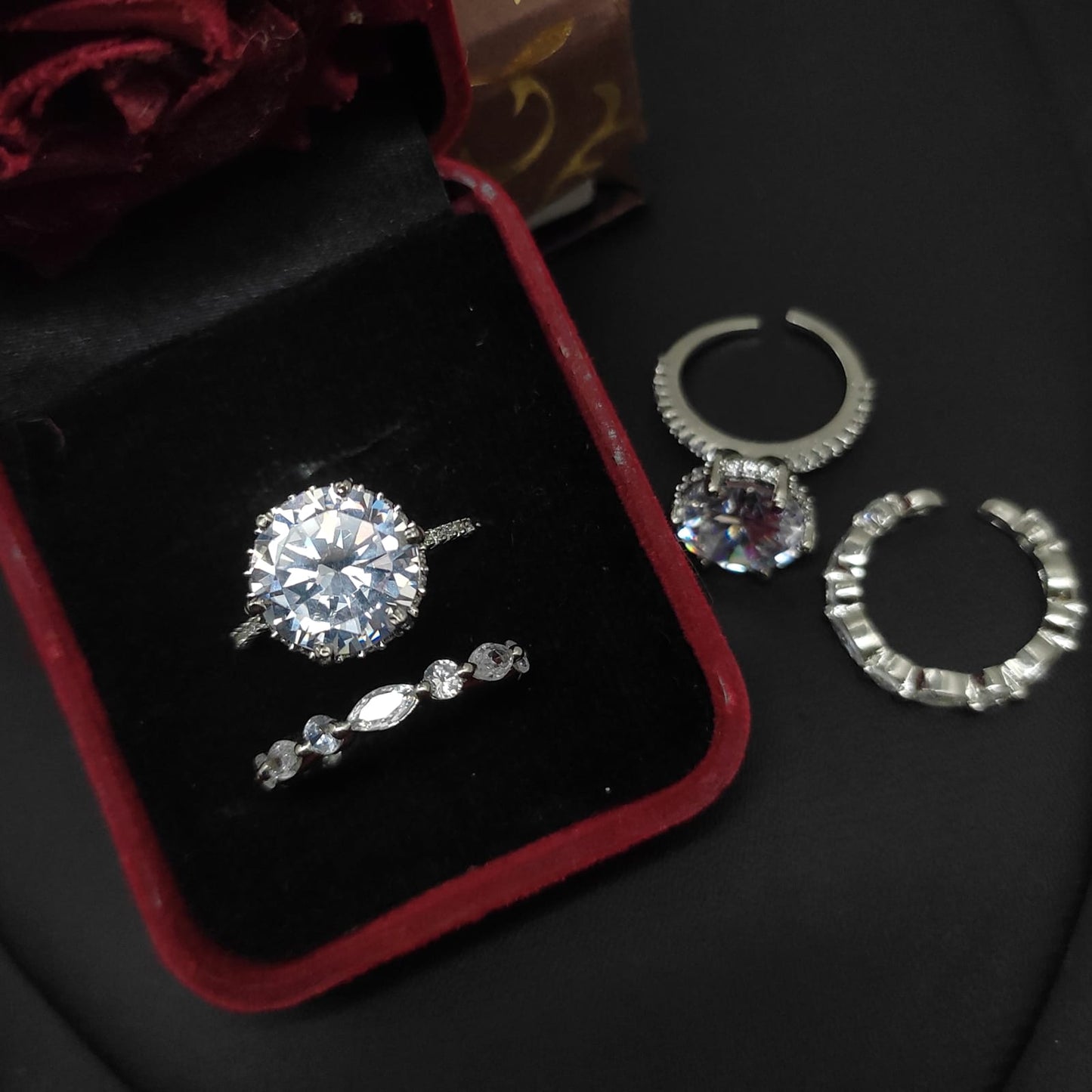 Couple American Diamond Rings