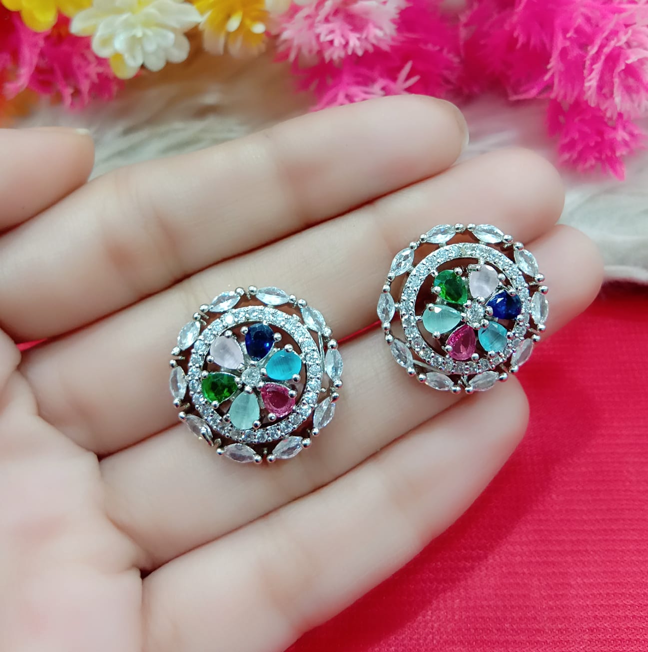 Premium American Diamond Handcrafted Earrings