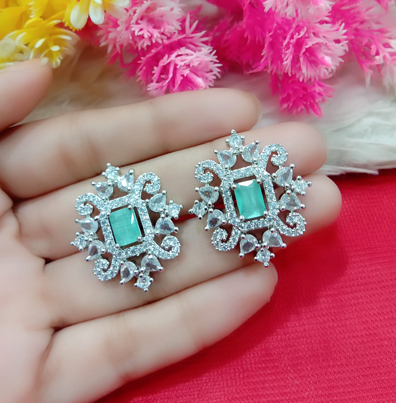 Premium American Diamond Handcrafted Earrings