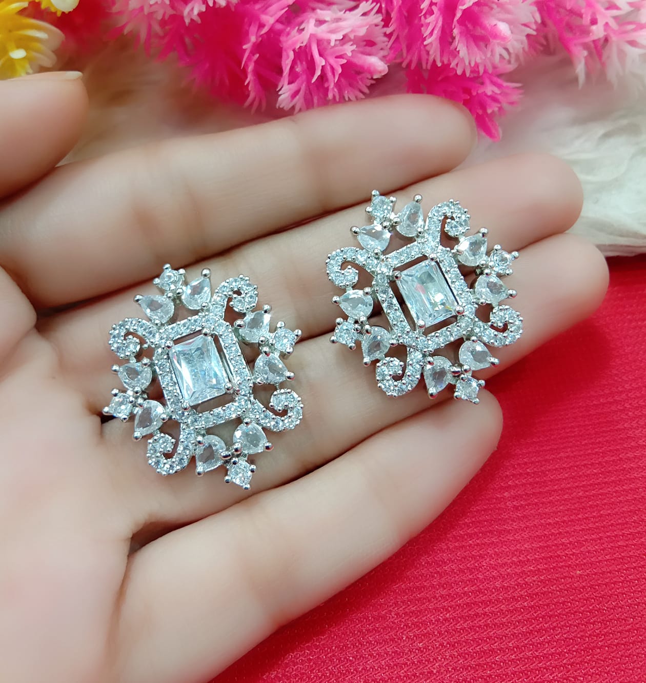 Premium American Diamond Handcrafted Earrings