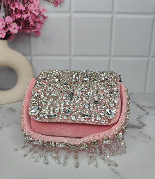 Veshakart Handmade Luxurious Designer Mini Crystal Bag