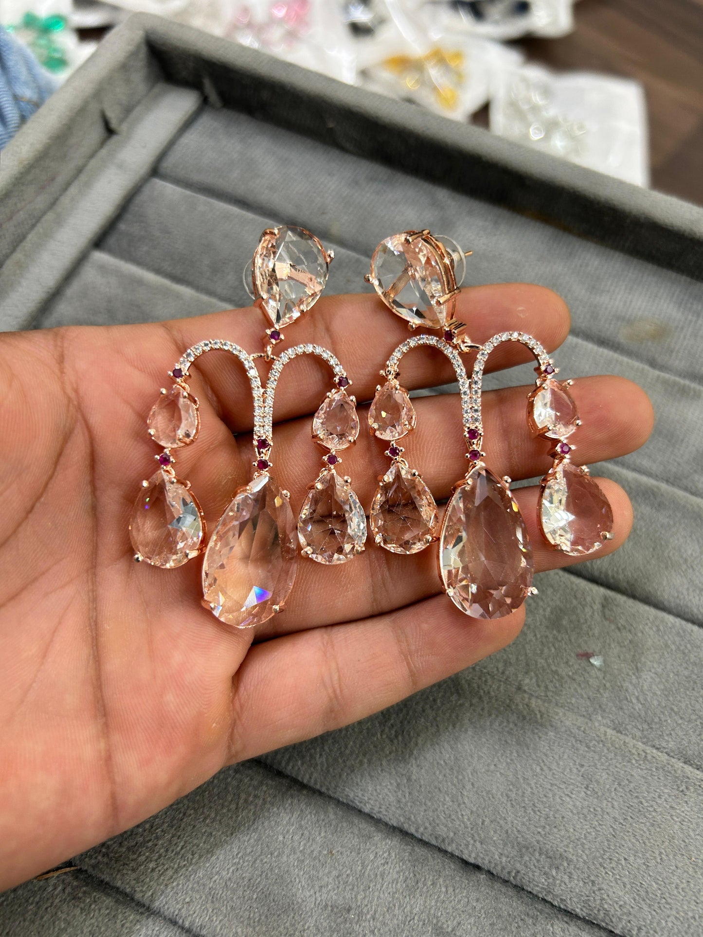 Premium American Diamond Handcrafted Earrings