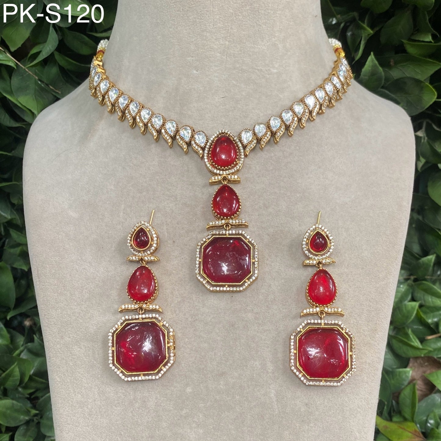 Veshakart Premium Handcrafted Kundan Necklace Set