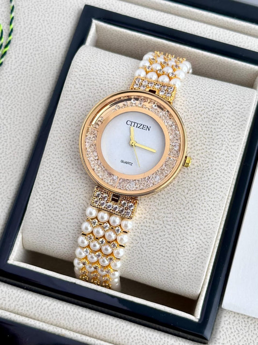 Luxurious Designer Pearl Women Watch
