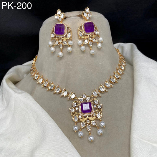 Veshakart Premium Handcrafted Kundan Necklace Set