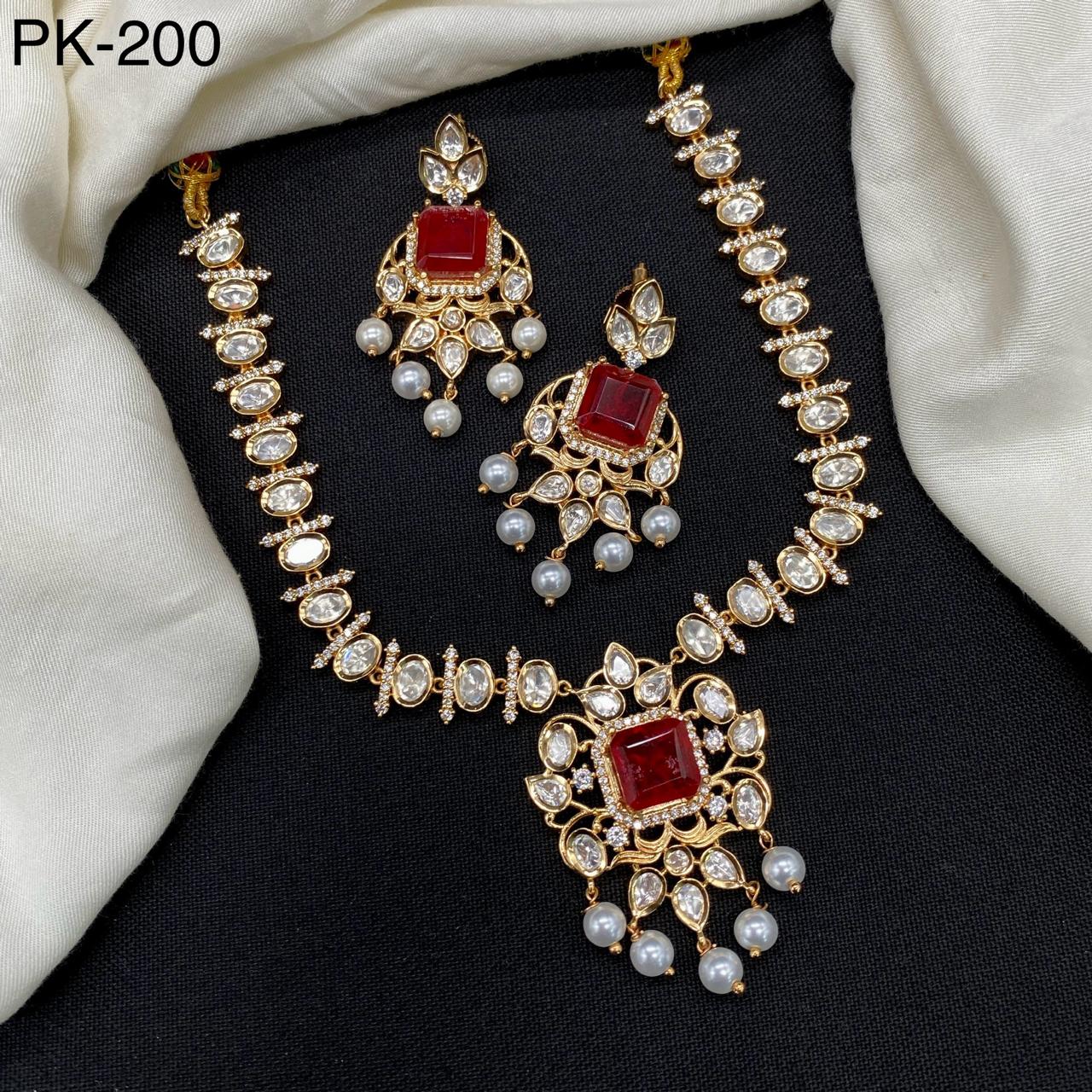 Veshakart Premium Handcrafted Kundan Necklace Set