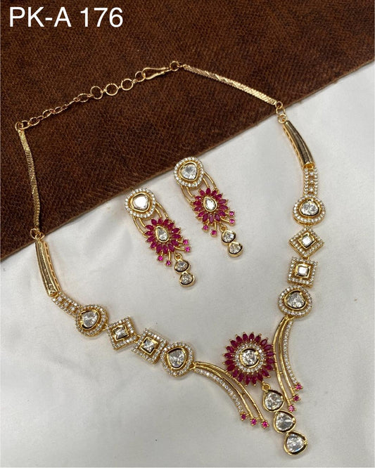 Veshakart Premium Handcrafted Kundan Necklace Set