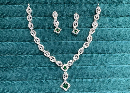 Trendy Premium Handcrafted AD Necklace Set