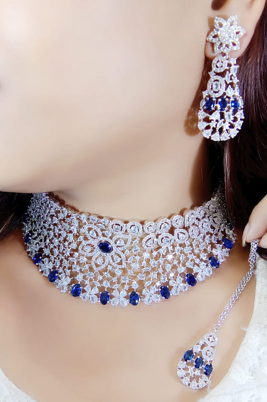 Trendy Premium Handcrafted AD Necklace Set