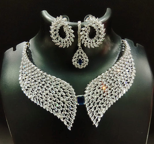 Trendy Premium Handcrafted AD Necklace Set
