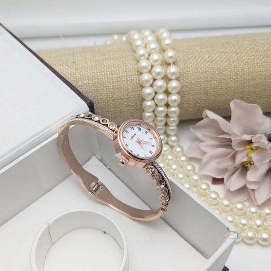 Luxurious Designer CZ AMERICAN DIAMOND Women Watch