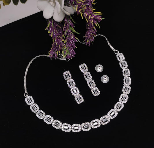 Trendy Premium Handcrafted AD Necklace Set - Celebrity Style