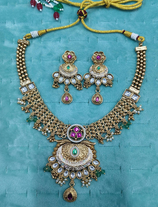Trendy Premium Handcrafted ADORABLE Necklace Set - Celebrity Style