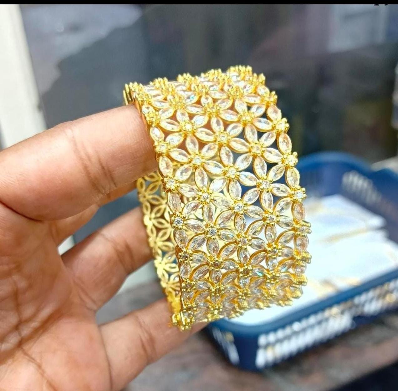 Imperial Petal Crystal handcrafted anti tarnish American Diamond bracelet