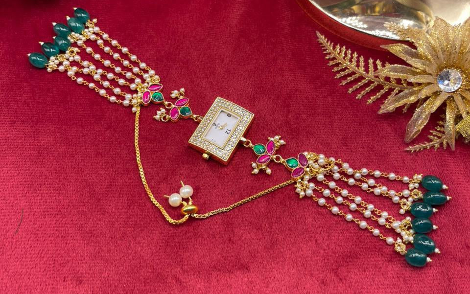 Pearl Cascade Rectangle Watch