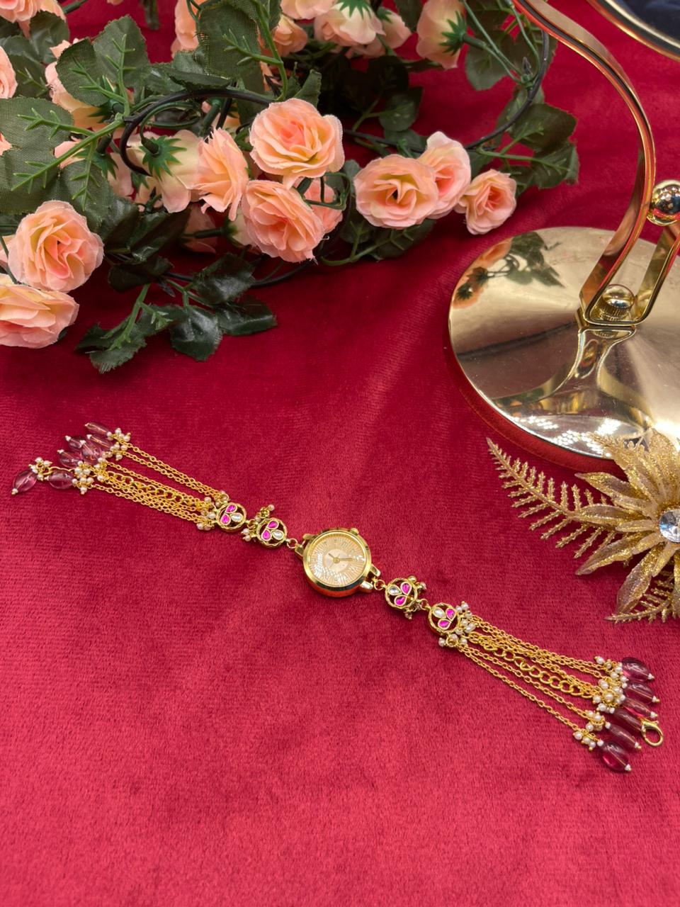 Ruby Kundan Watch