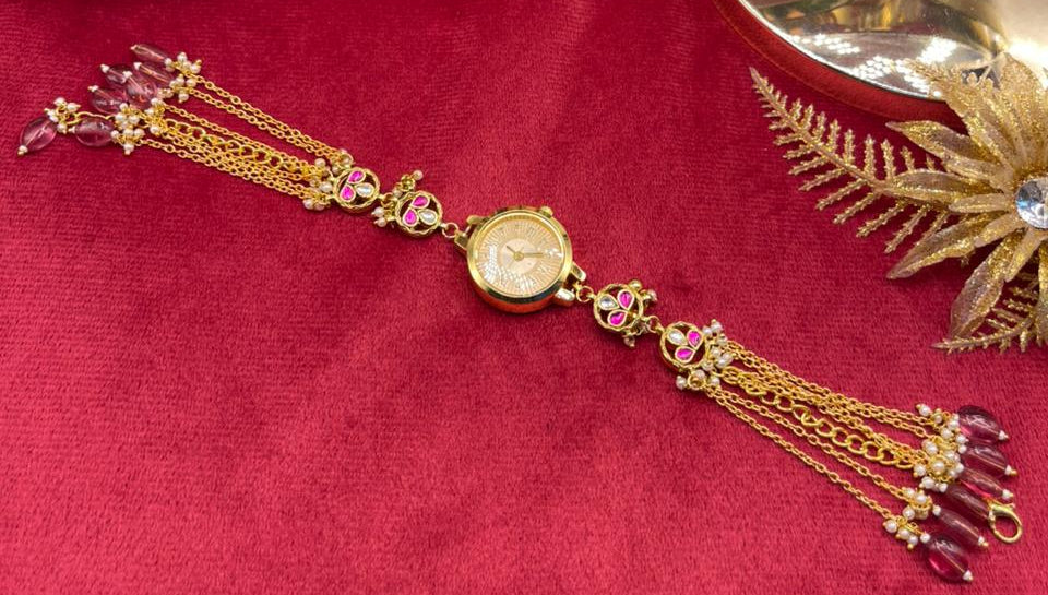Ruby Kundan Watch