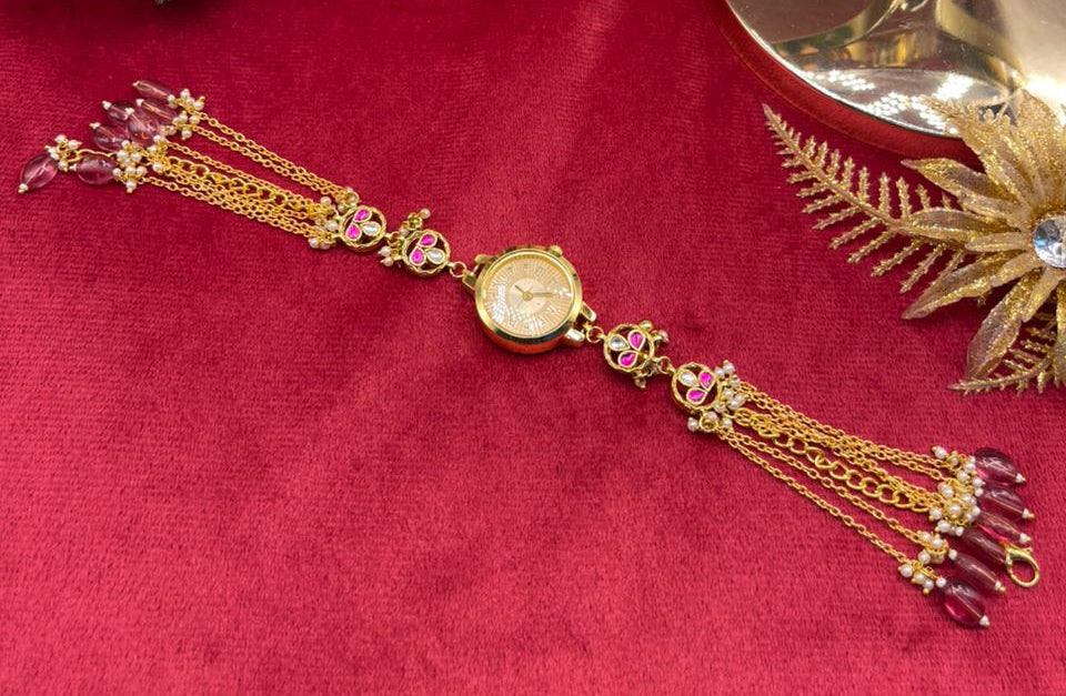 Ruby Kundan Watch