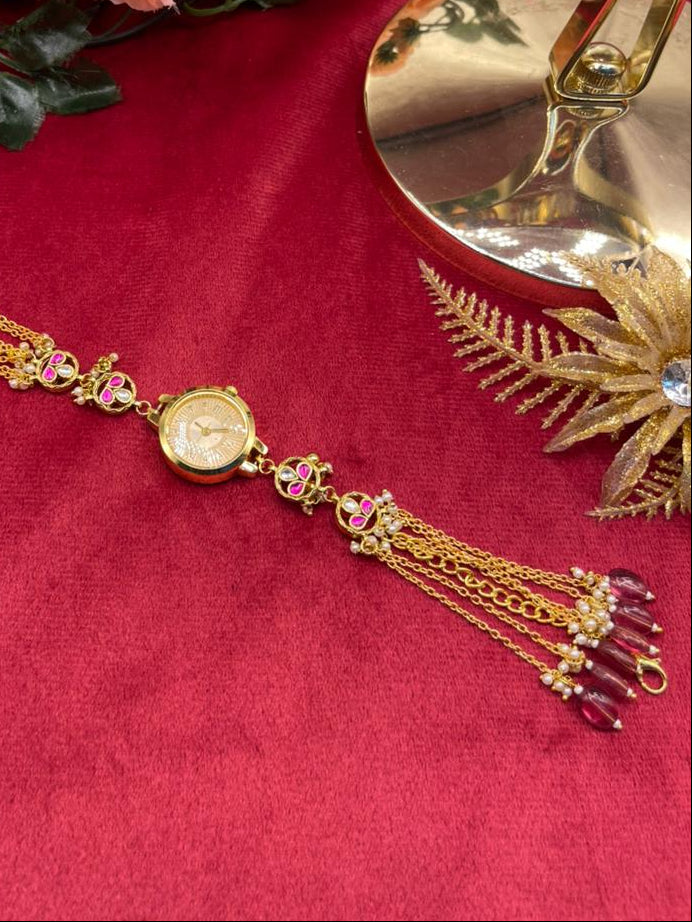 Ruby Kundan Watch