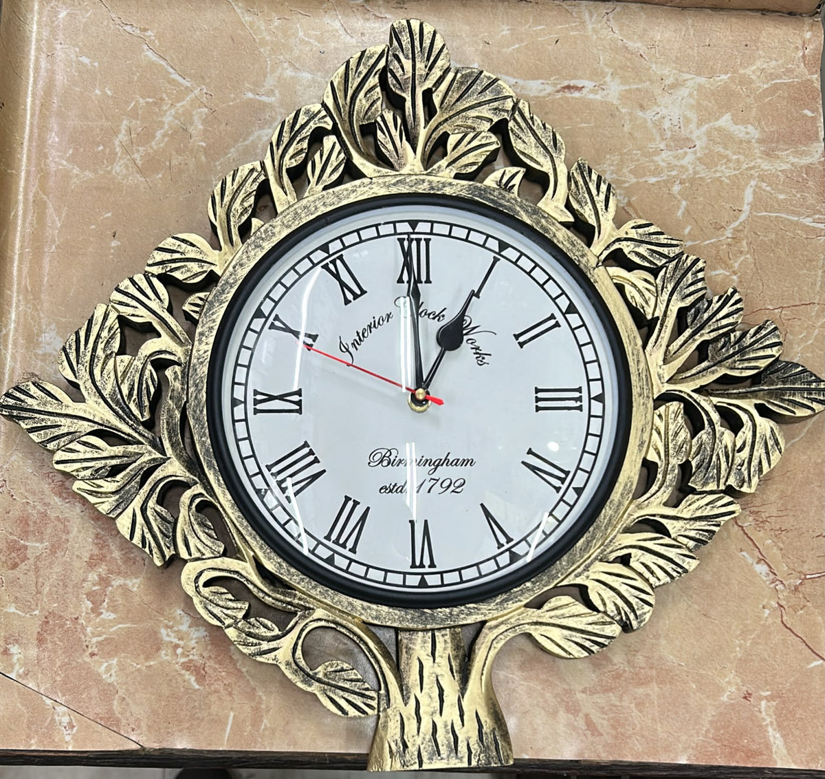 Life Tree Handcrafted Wooden Clock Size - 16 Inch
