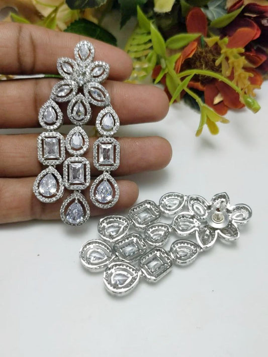 Veshakart Handcrafted Premium American Diamond Earrings