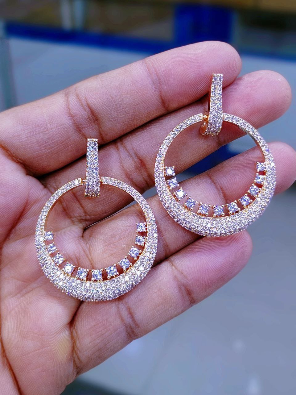 Veshakart Handcrafted Premium American Diamond Earrings