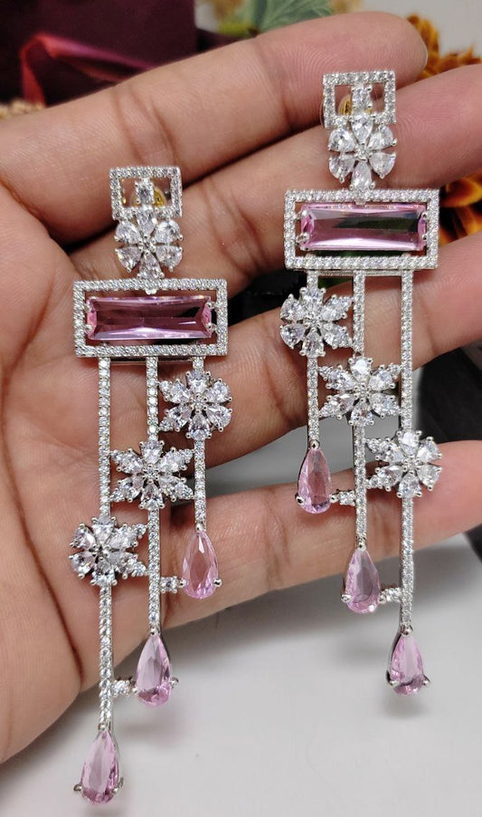 Veshakart Handcrafted Premium American Diamond Earrings