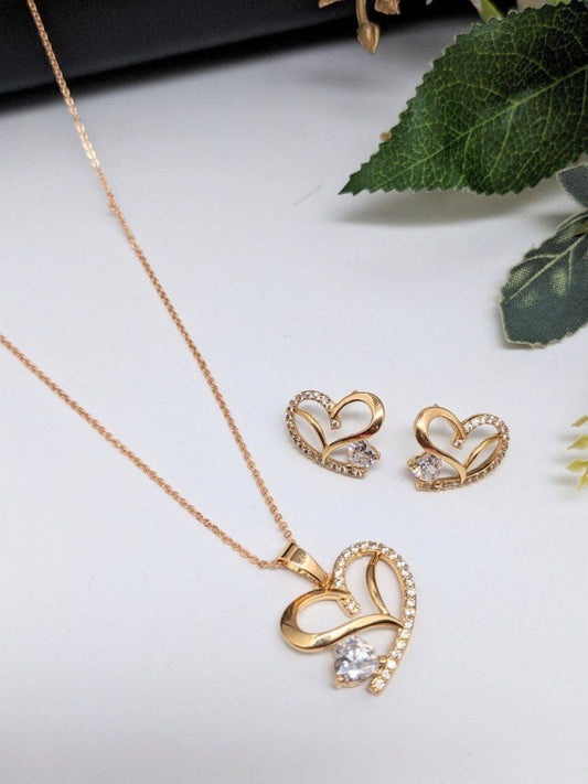 Premium quality CZ Anti Turnish  Pendant set