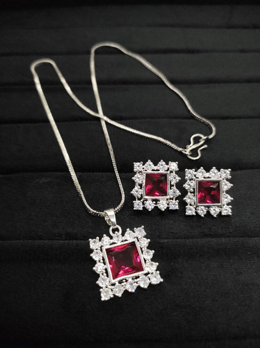 Premium quality CZ Pendant set