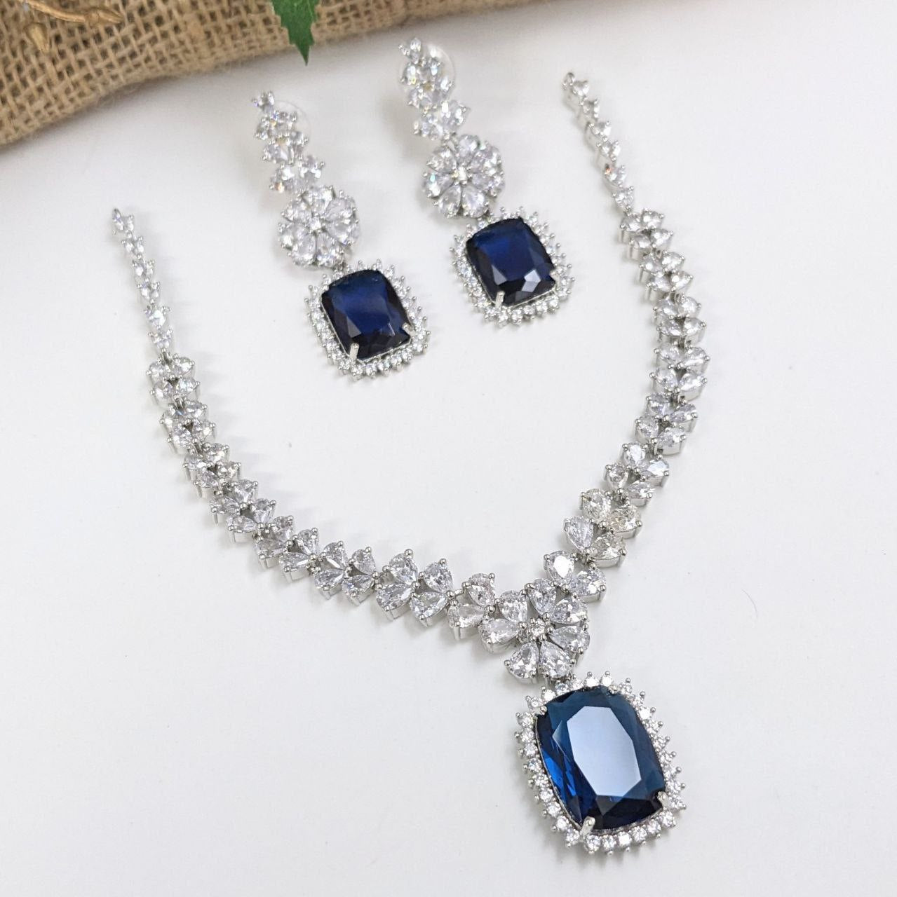 Premium  American Diamond Necklace Set