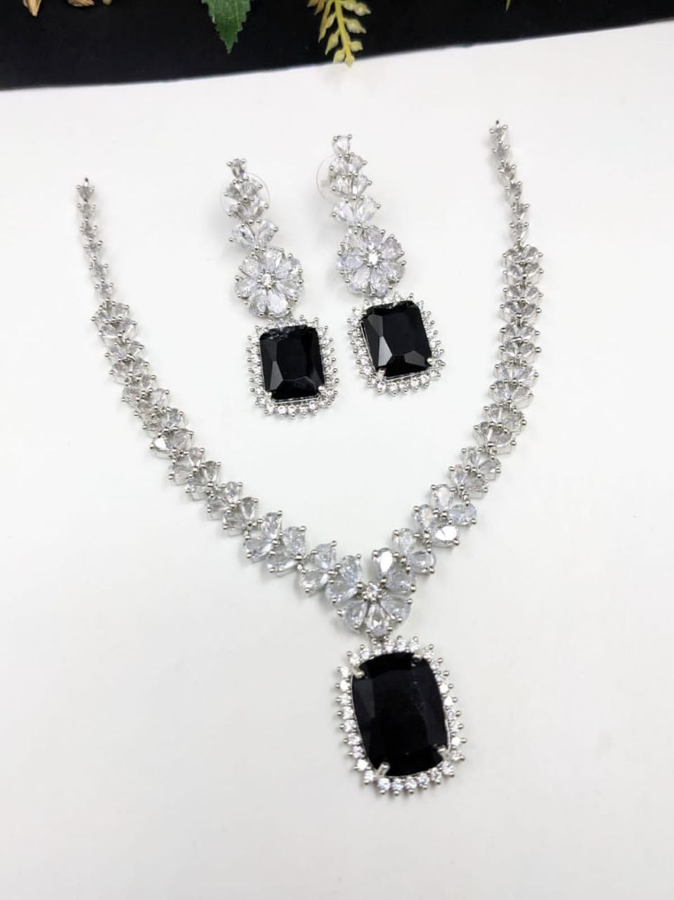 Premium  American Diamond Necklace Set