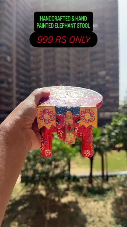 Handcrafted & Hand Painted Heritage Elephant - violet