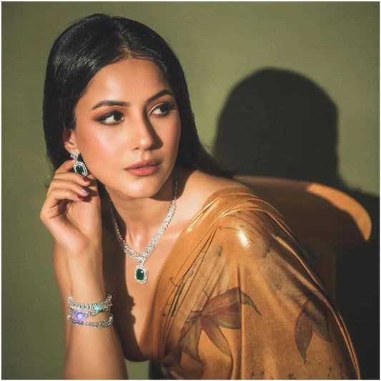 Trendy Premium Handcrafted AD Necklace Set - Celebrity Style